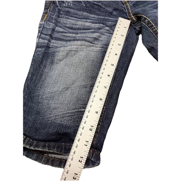 Z2 Jeans Size 1 Y2K VTG Capri Stitching Dark Stonewashed Embroidered Pockets - Picture 9 of 10